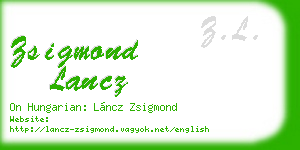 zsigmond lancz business card