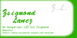 zsigmond lancz business card